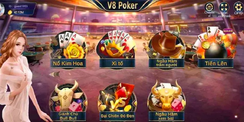 Điểm danh loạt trò chơi đình đám tại V8 Poker